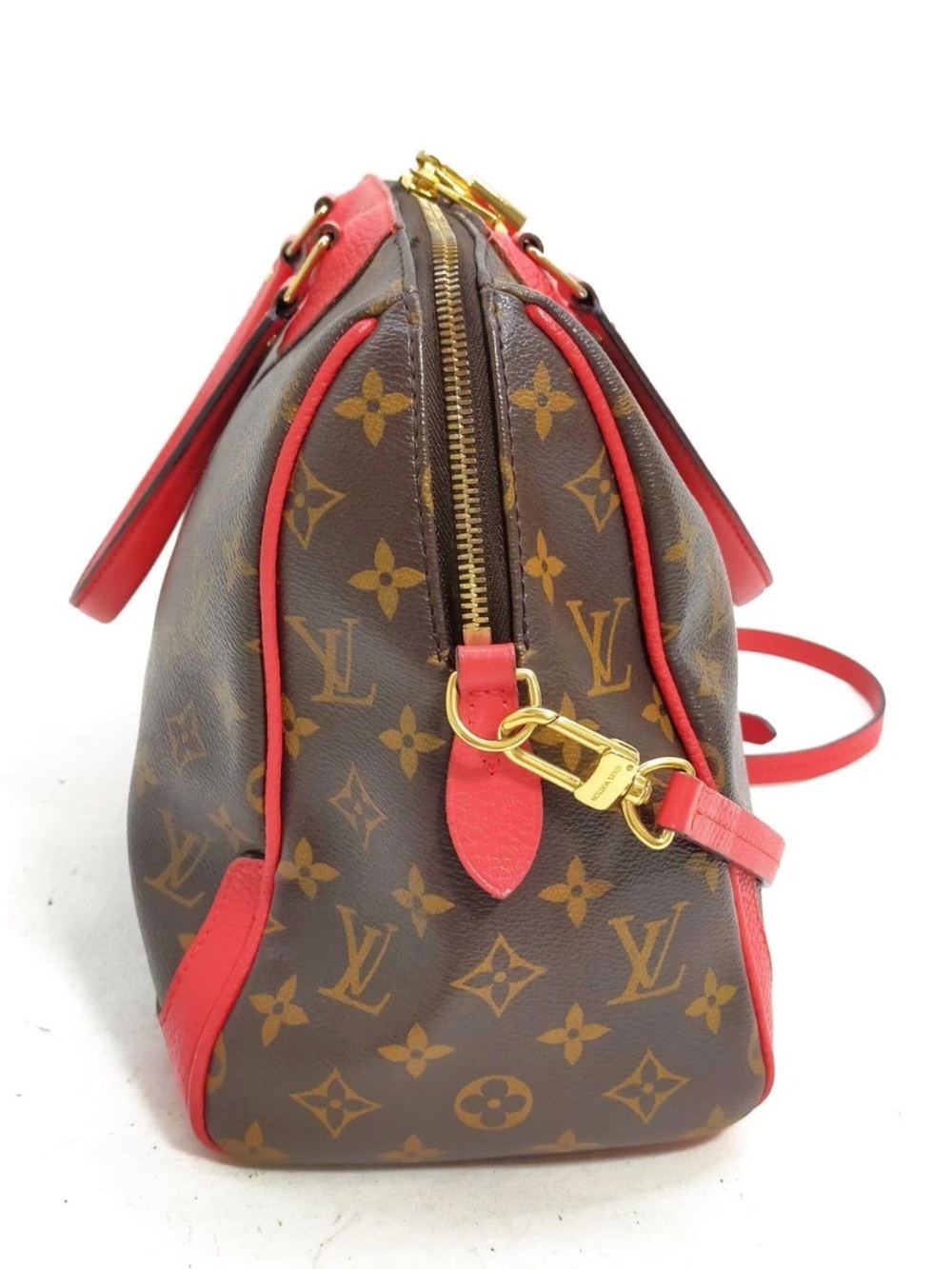 LV Louis Vuitton Hand Shoulder Crossbody Bag Retiro PM RedTrim Monogram Key LOCK - Picture 7 of 15